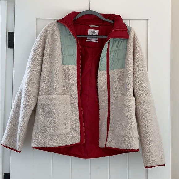 UO Sherpa Fleece Contrast Trim Jacket - Picture 2 of 3
